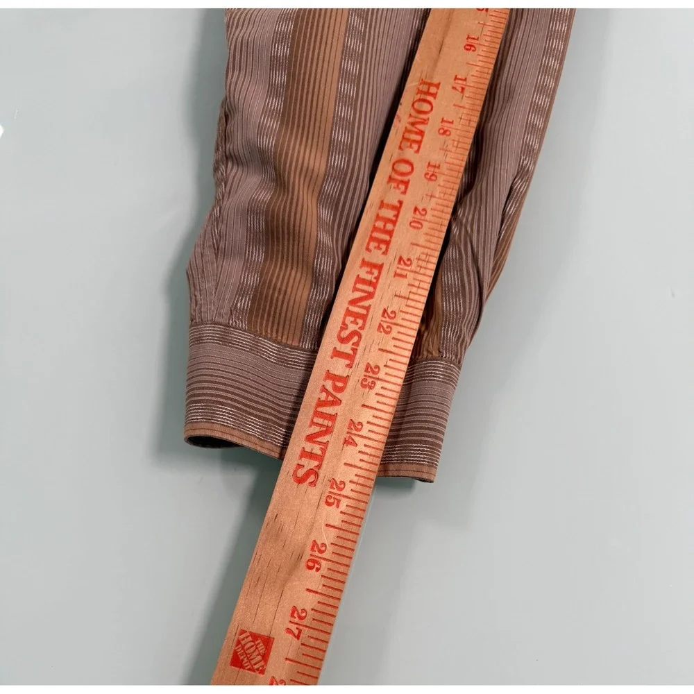 The North Face A5 Series Shirt Men's L Brown Stripe Button Casual DadCore